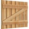 Ekena Millwork Spaced Board-n-Batten Shutters w/Z-Bar, Rough Sawn Western Red Cedar, 34 3/4W x 25H, PR RBS06Z35X025RWR - alternate 2